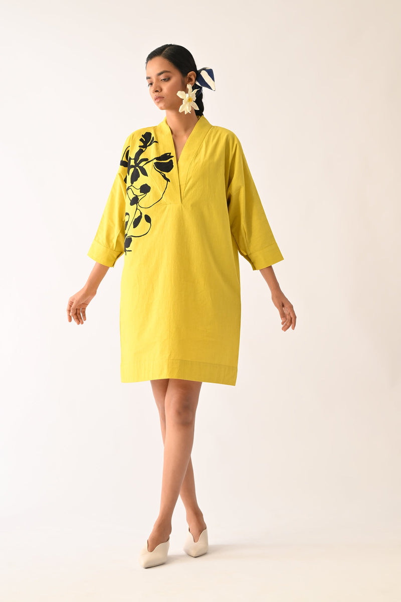 Mono Citrus Sicily Appliqué Dress