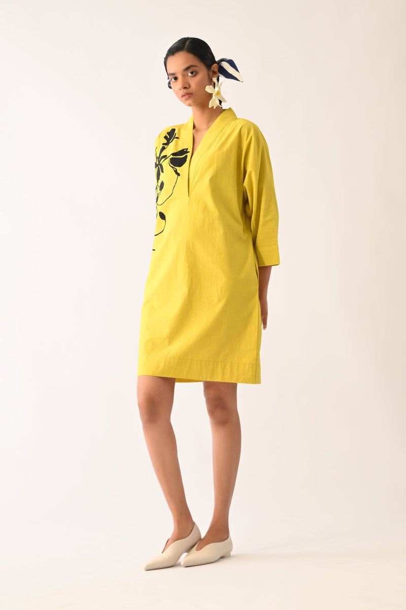 Mono Citrus Sicily Appliqué Dress
