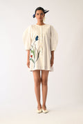Botanica Ivory Bubble Aline Appliqué Dress