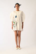 Botanica Ivory Bubble Aline Appliqué Dress
