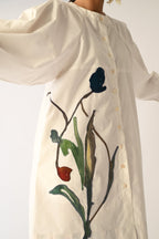 Botanica Ivory Bubble Aline Appliqué Dress