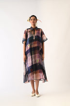 Afterglow Overlay Appliqué Dress
