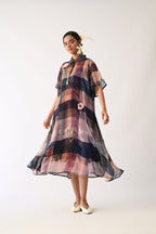 Afterglow Overlay Appliqué Dress
