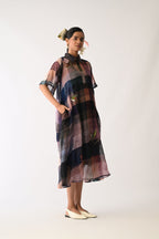 Afterglow Overlay Appliqué Dress