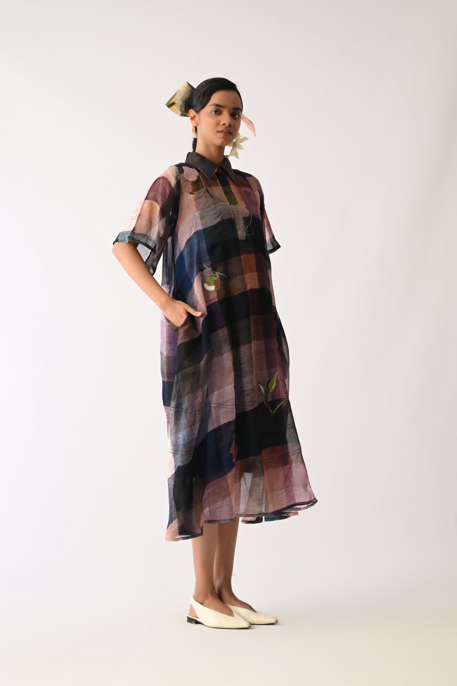 Afterglow Overlay Appliqué Dress Set