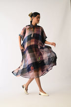 Afterglow Overlay Appliqué Dress