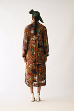 Luminia Brown Wrap Dress