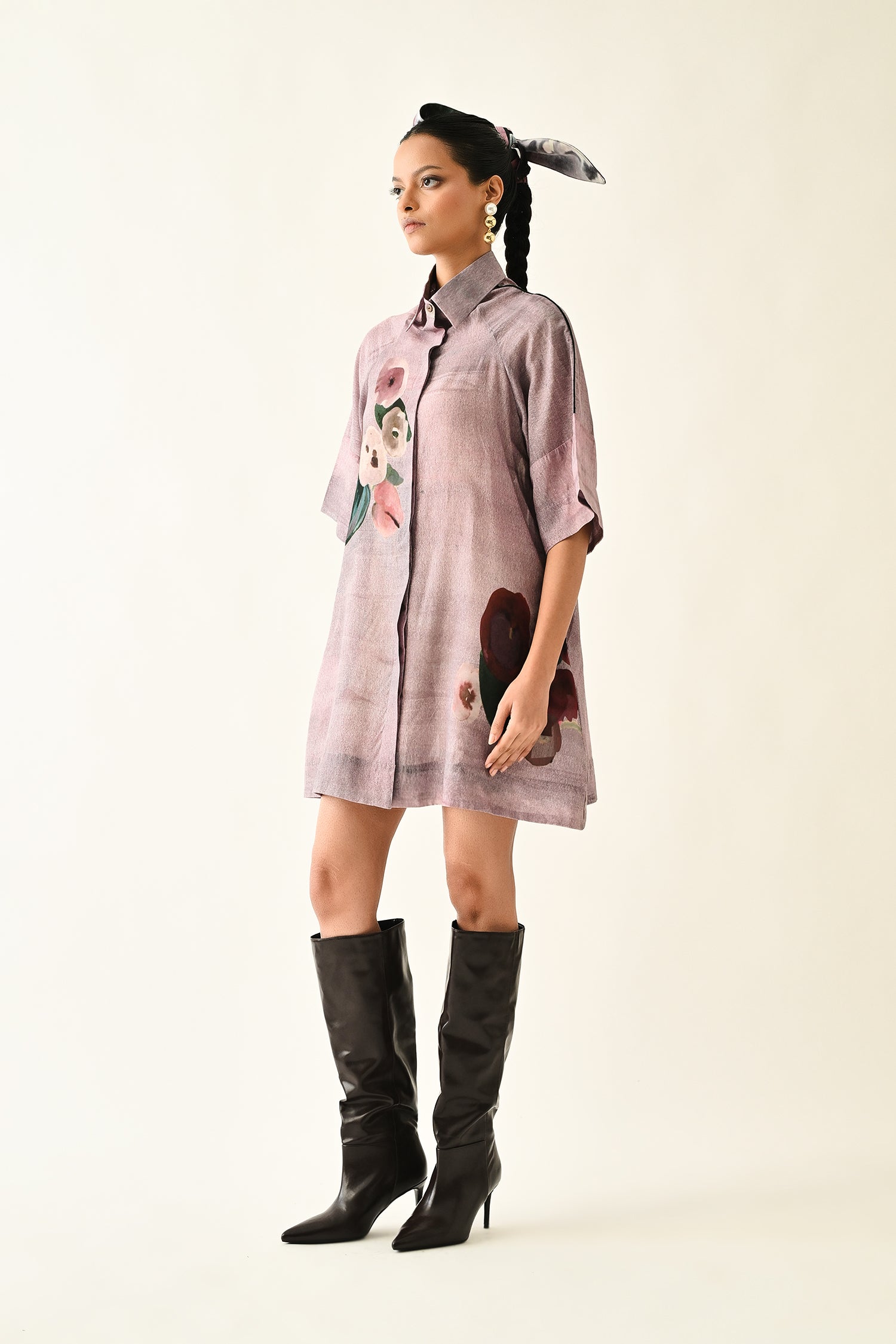Dusk Pink  Aline Short Dress