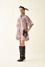 Dusk Pink  Aline Short Dress