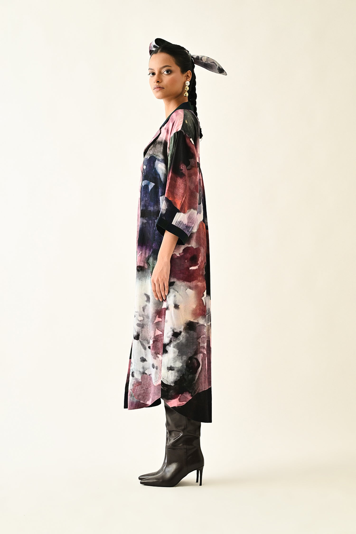 Twilight Bloom Trench Dress
