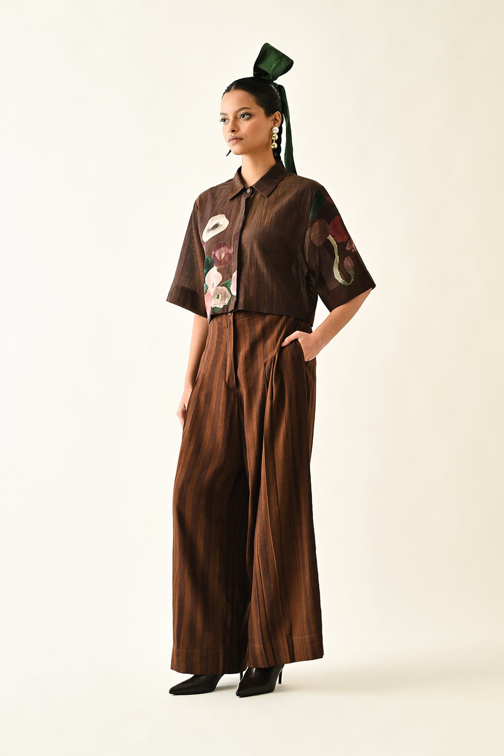 Brown Stripes PP Pant