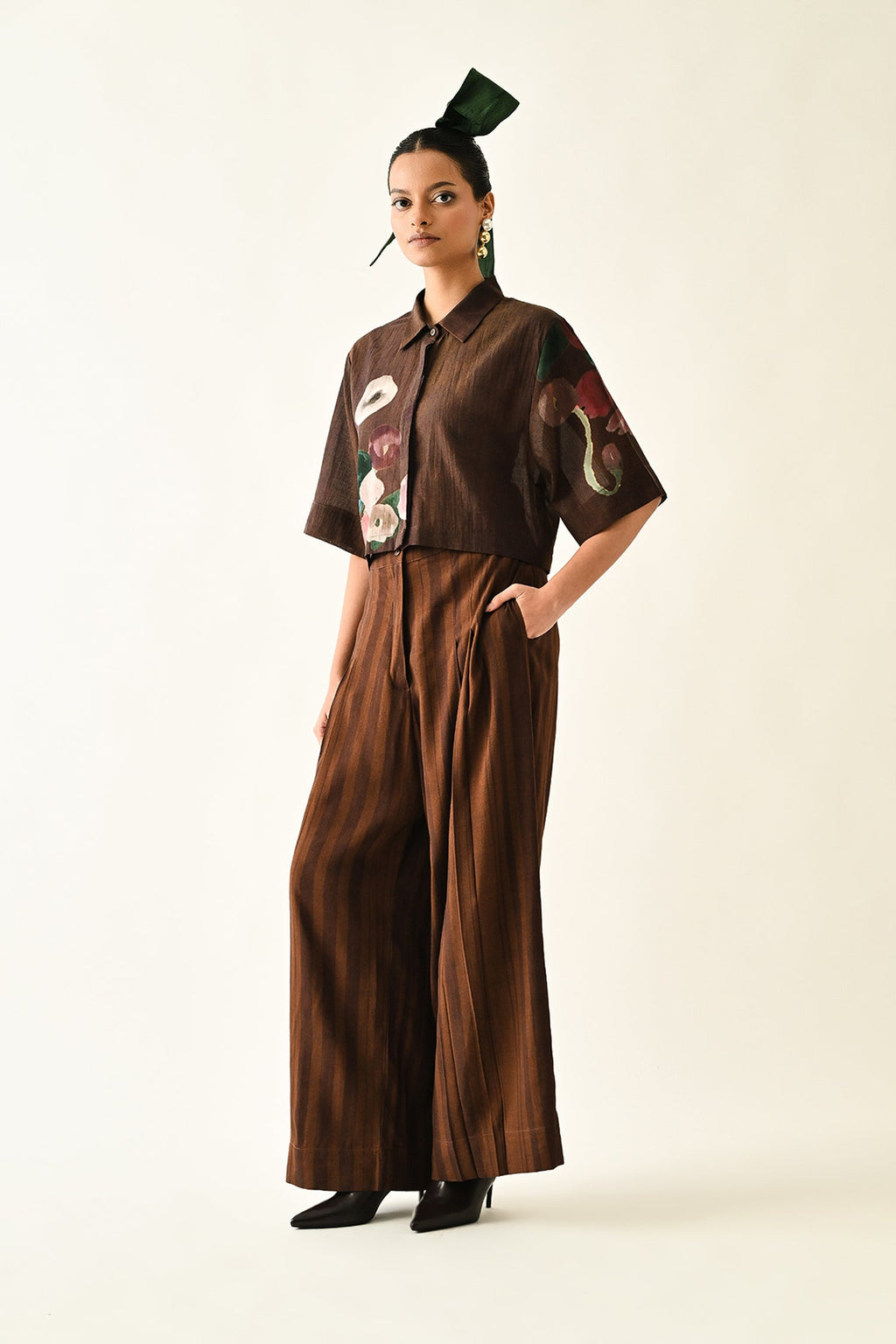 Brown Stripes PP Pant