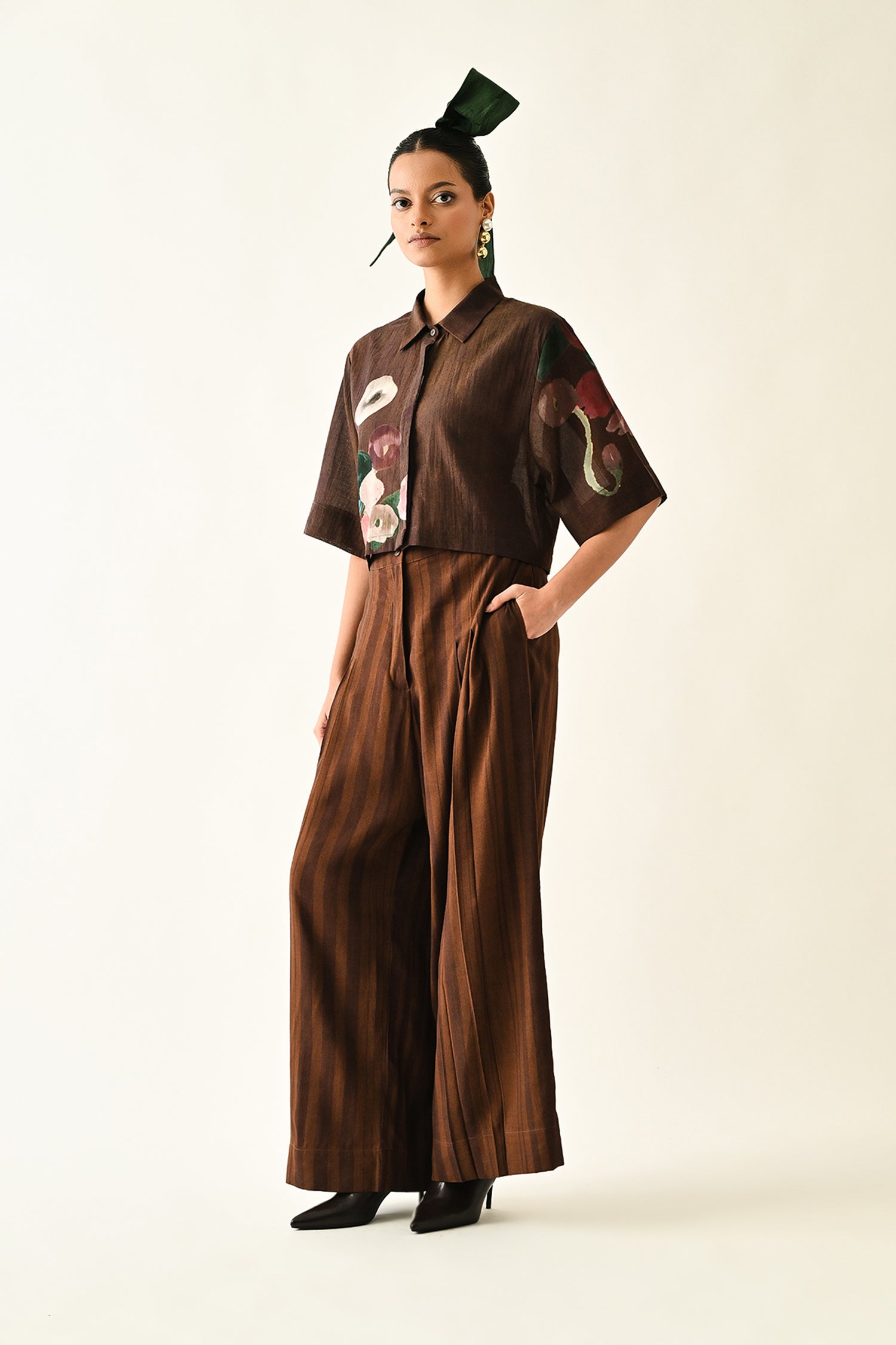 Brown Stripes PP Pant