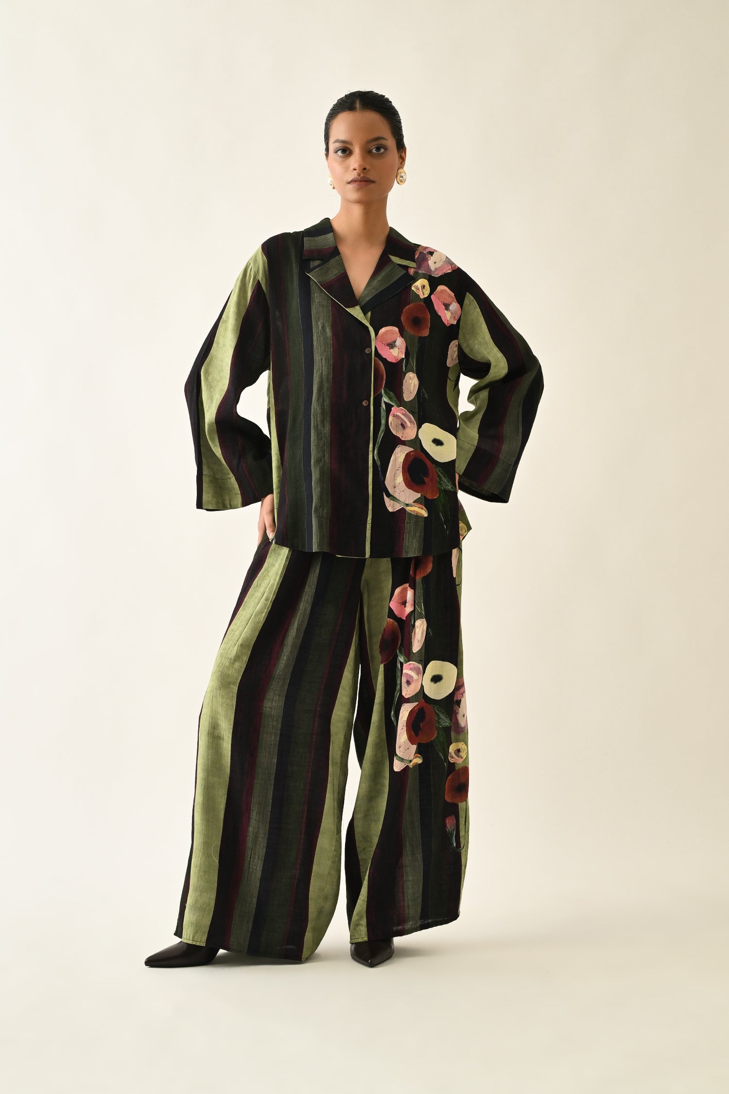 MOSs Stripes Jacket Set