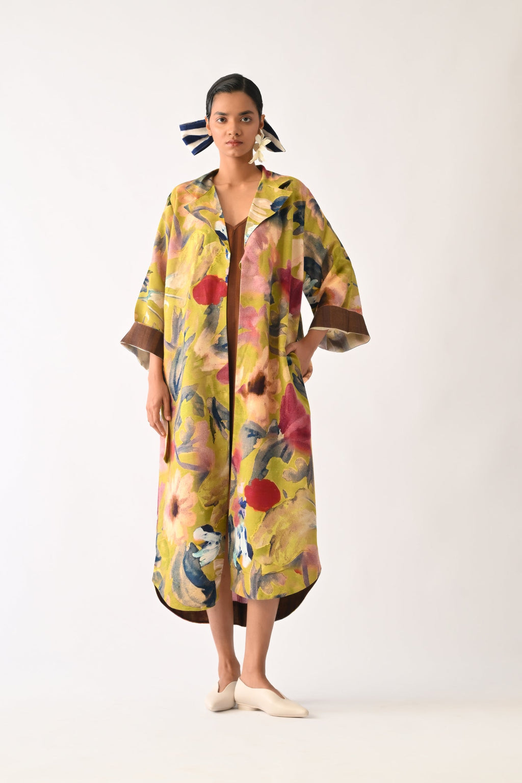 Liberty Olive Wrap  Dress