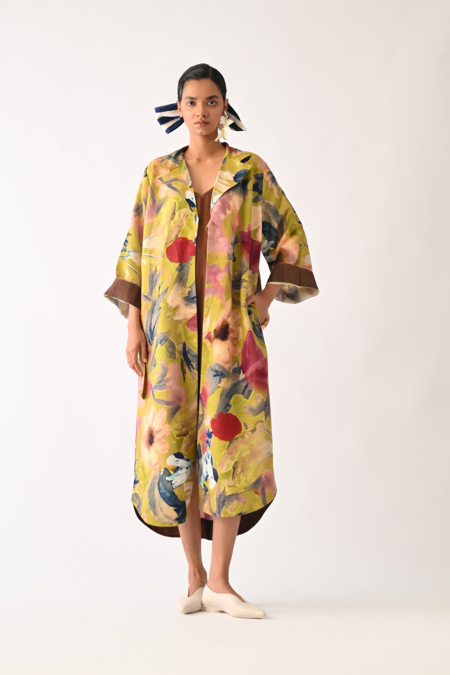 Liberty Olive Wrap  Dress