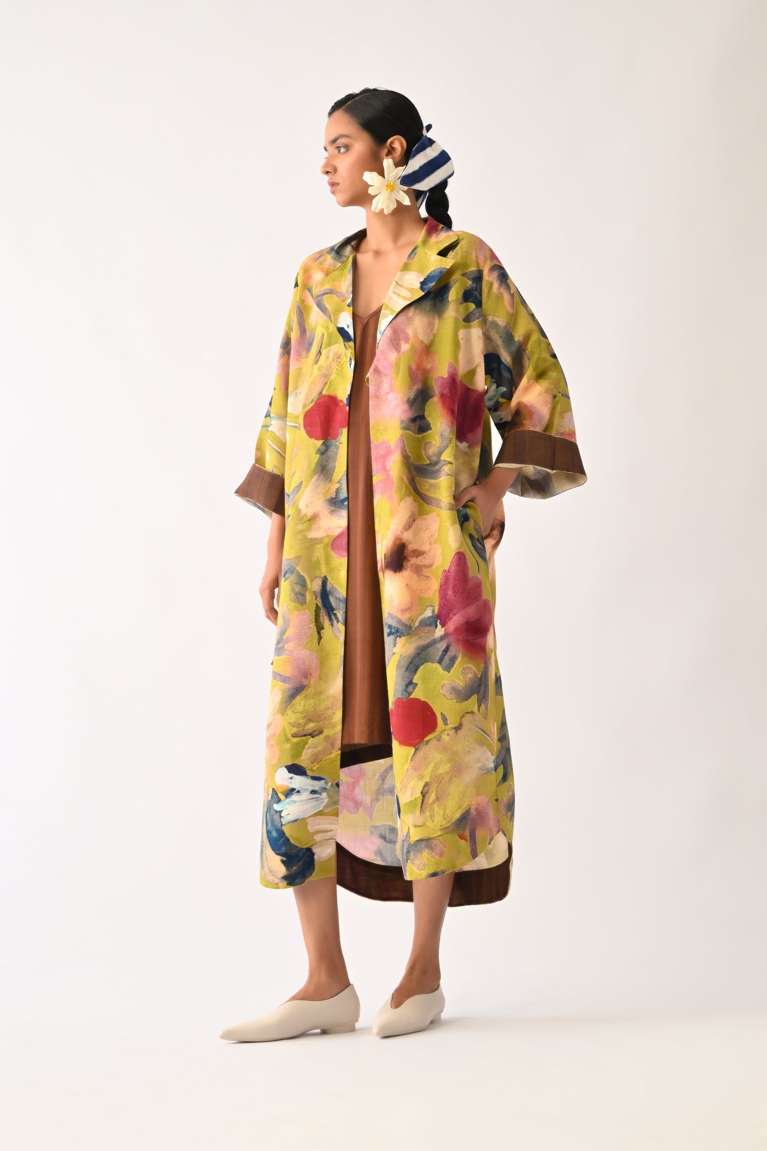 Liberty Olive Wrap Dress Set