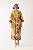 Liberty Olive Wrap  Dress
