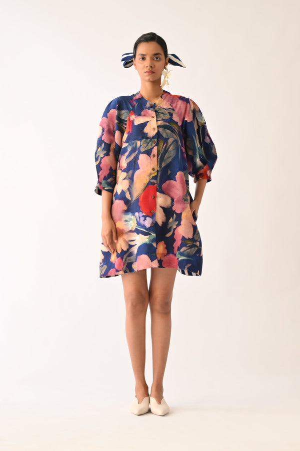 Liberty RB Bubble Sleeve Aline Short Dress