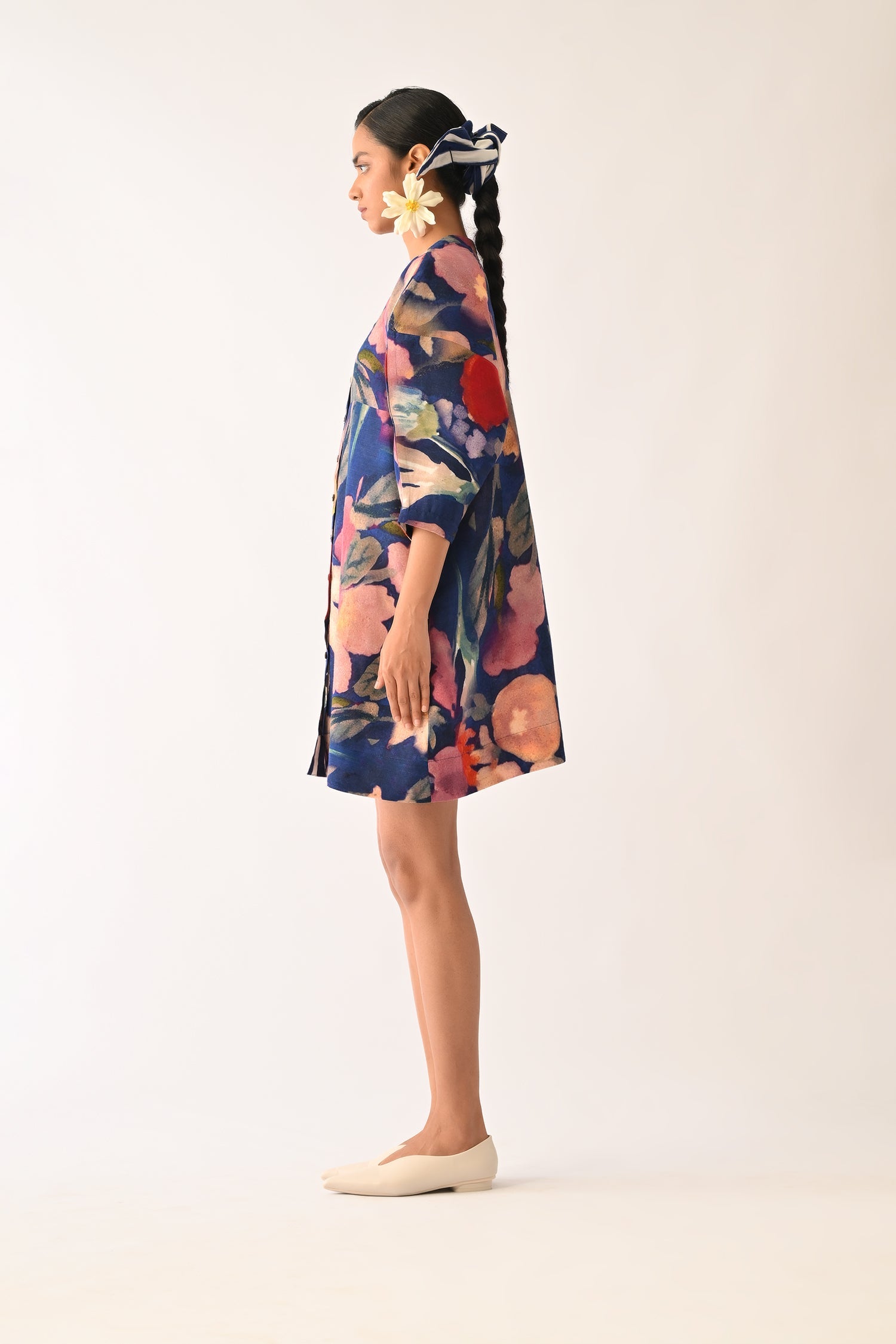 Liberty RB Bubble Sleeve Aline Short Dress