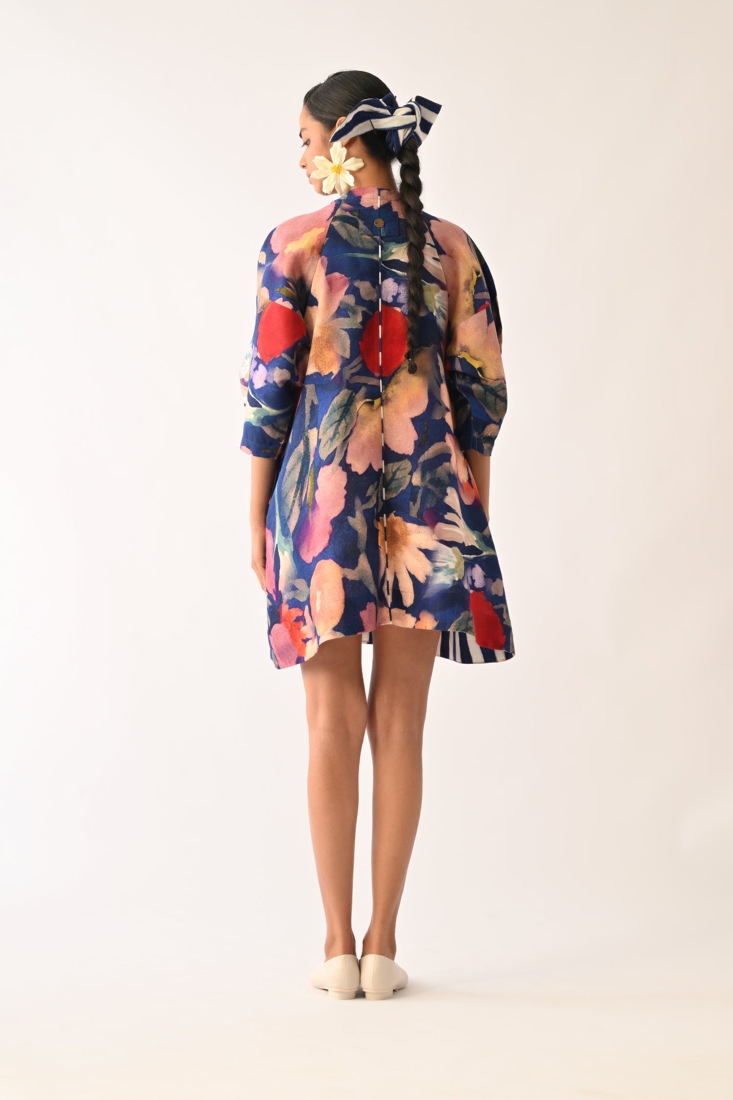 Liberty RB Bubble Sleeve Aline Short Dress