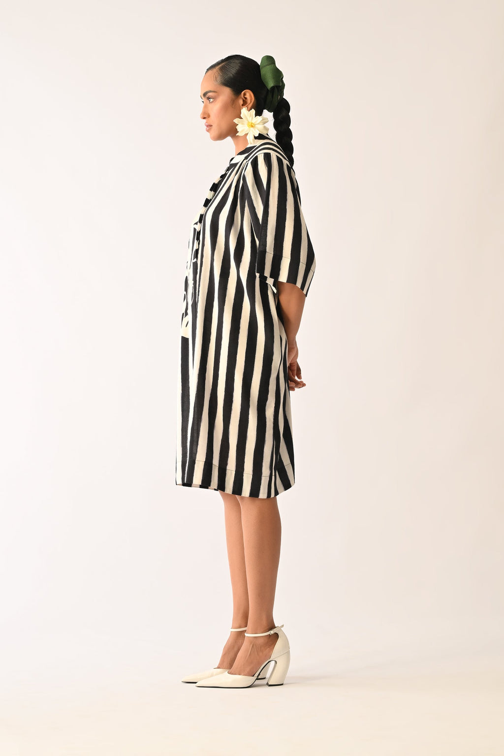 Revolt B&W Beach Appliqué Dress
