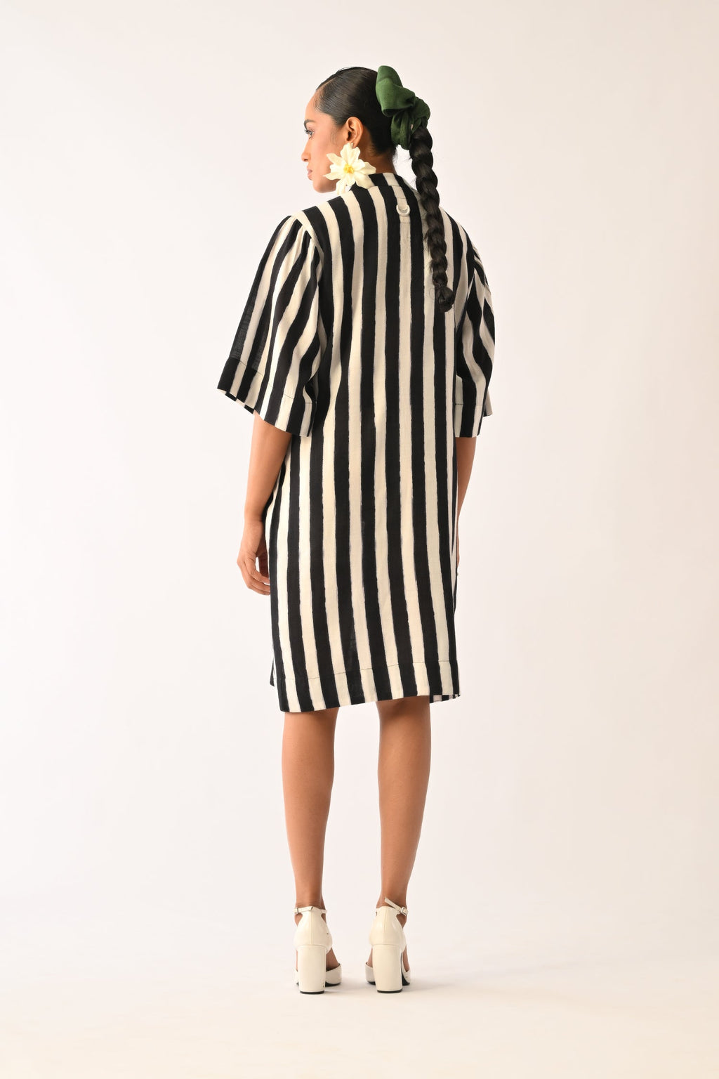 Revolt B&W Beach Appliqué Dress