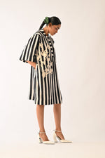 Revolt B&W Beach Appliqué Dress