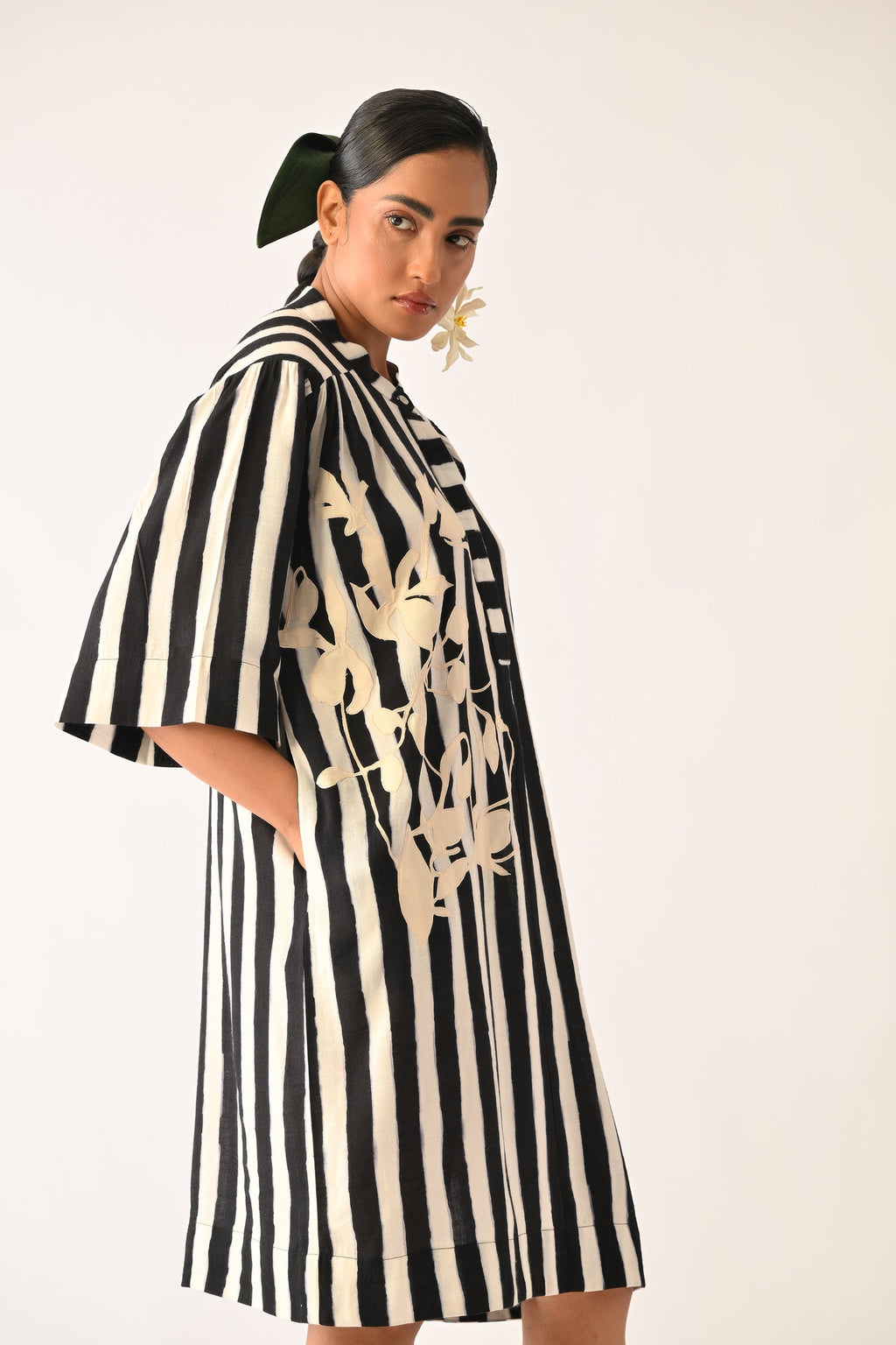 Revolt B&W Beach Appliqué Dress
