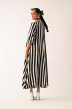 Revolt B&W Mayflower Appliqué Dress