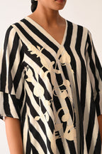 Revolt B&W Mayflower Appliqué Dress