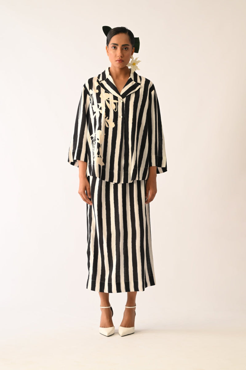 Revolt B&W Midi Skirt