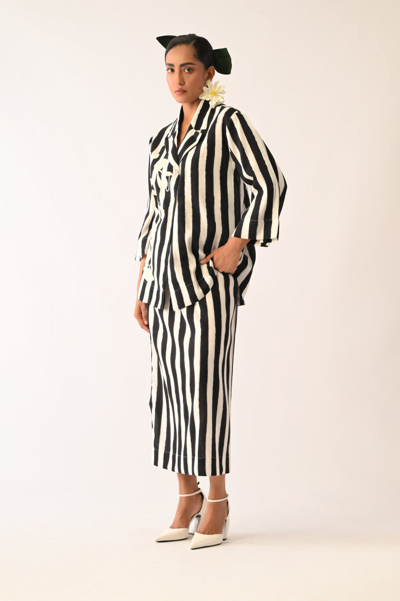 Revolt B&W Midi Skirt