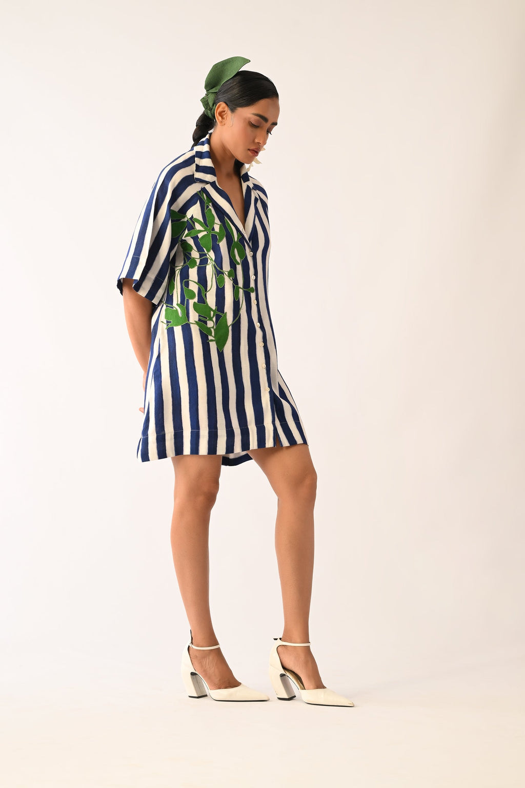 Revolt RB Trench Aline Short Appliqué Dress