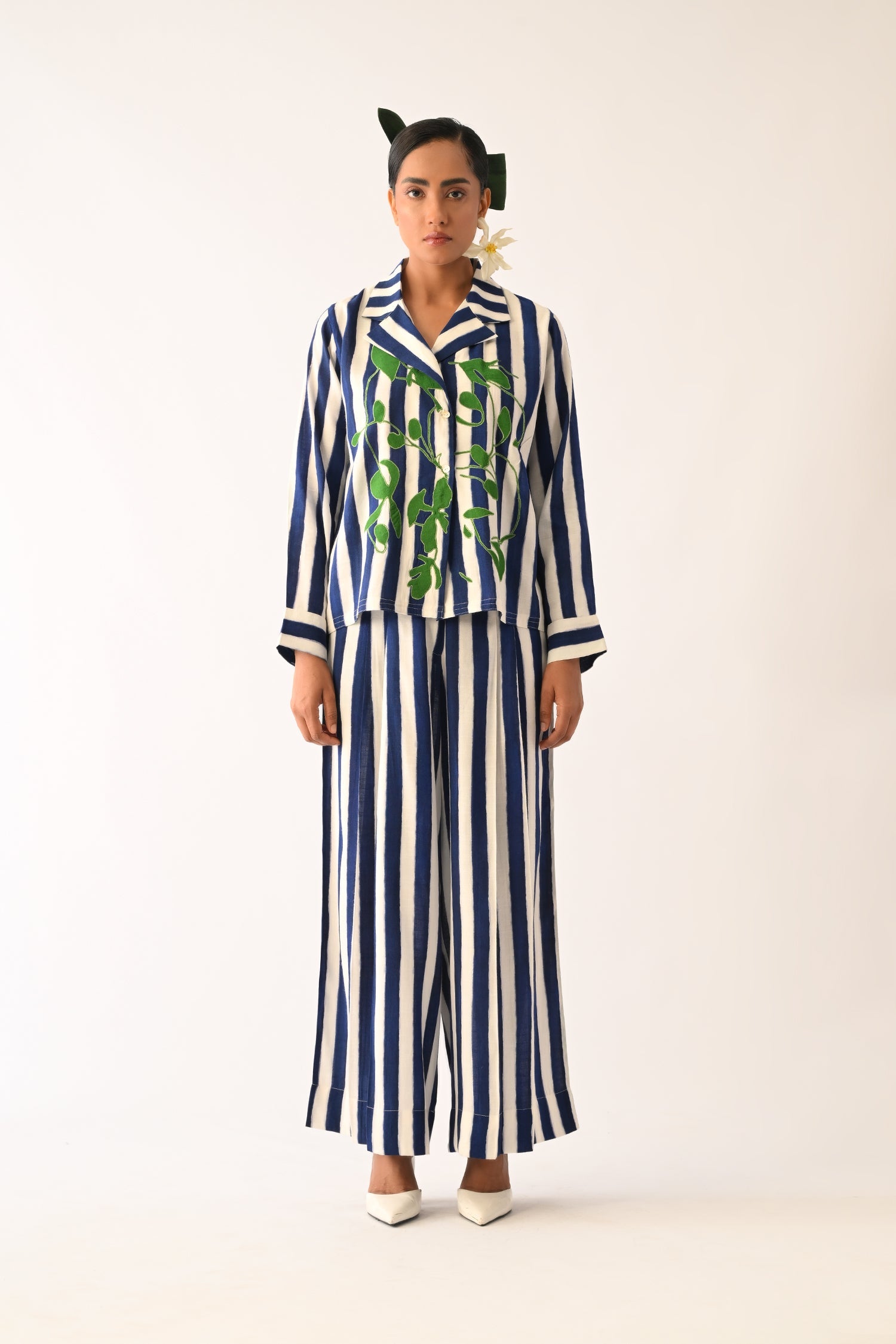 Revolt RB Cuban Collar Appliqué Shirt Set
