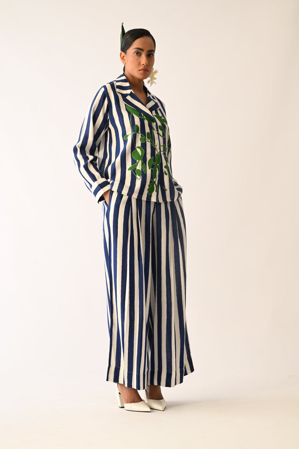 Revolt RB Cuban Collar Appliqué Shirt Set
