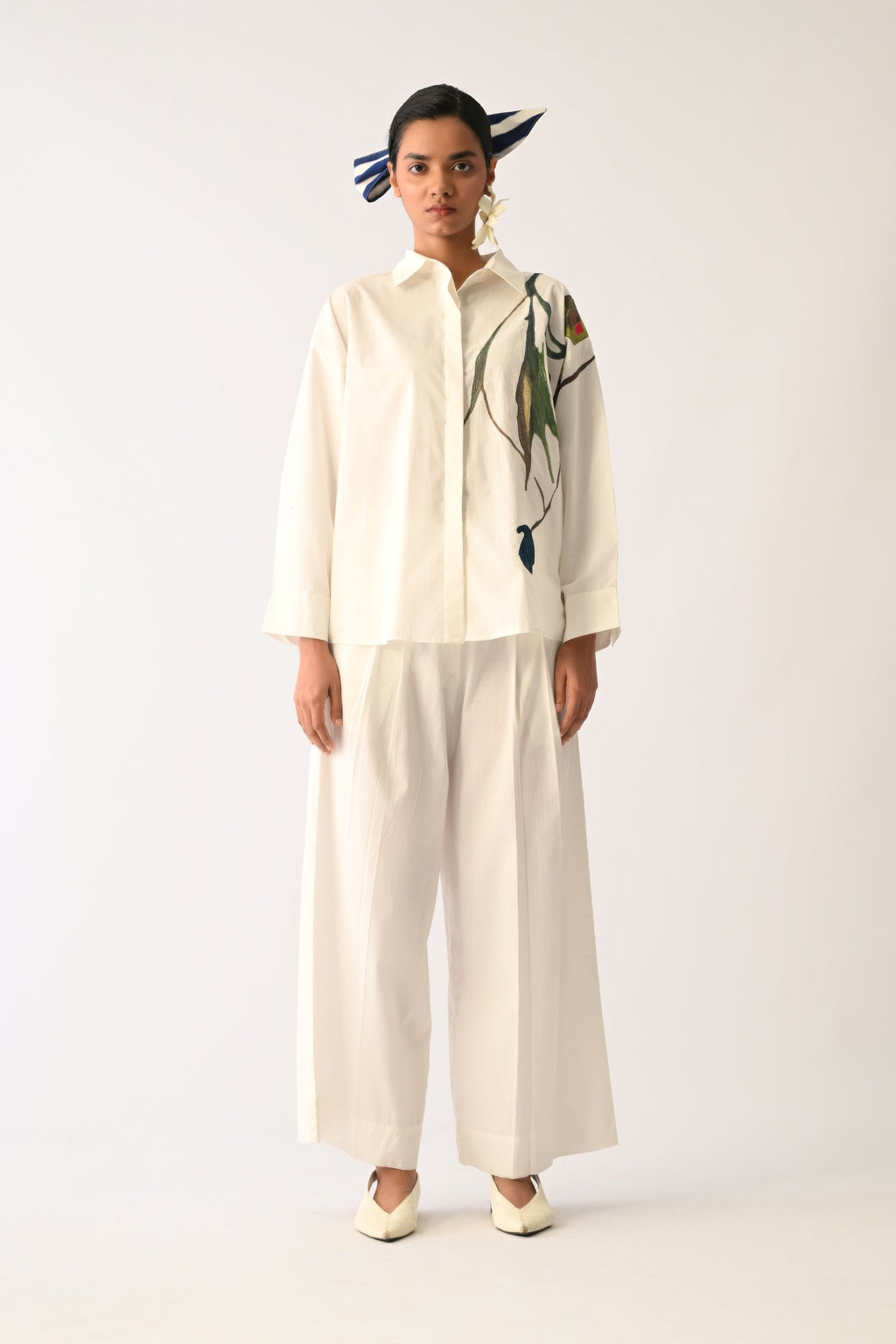 Botanica Ivory  Sky Appliqué Shirt