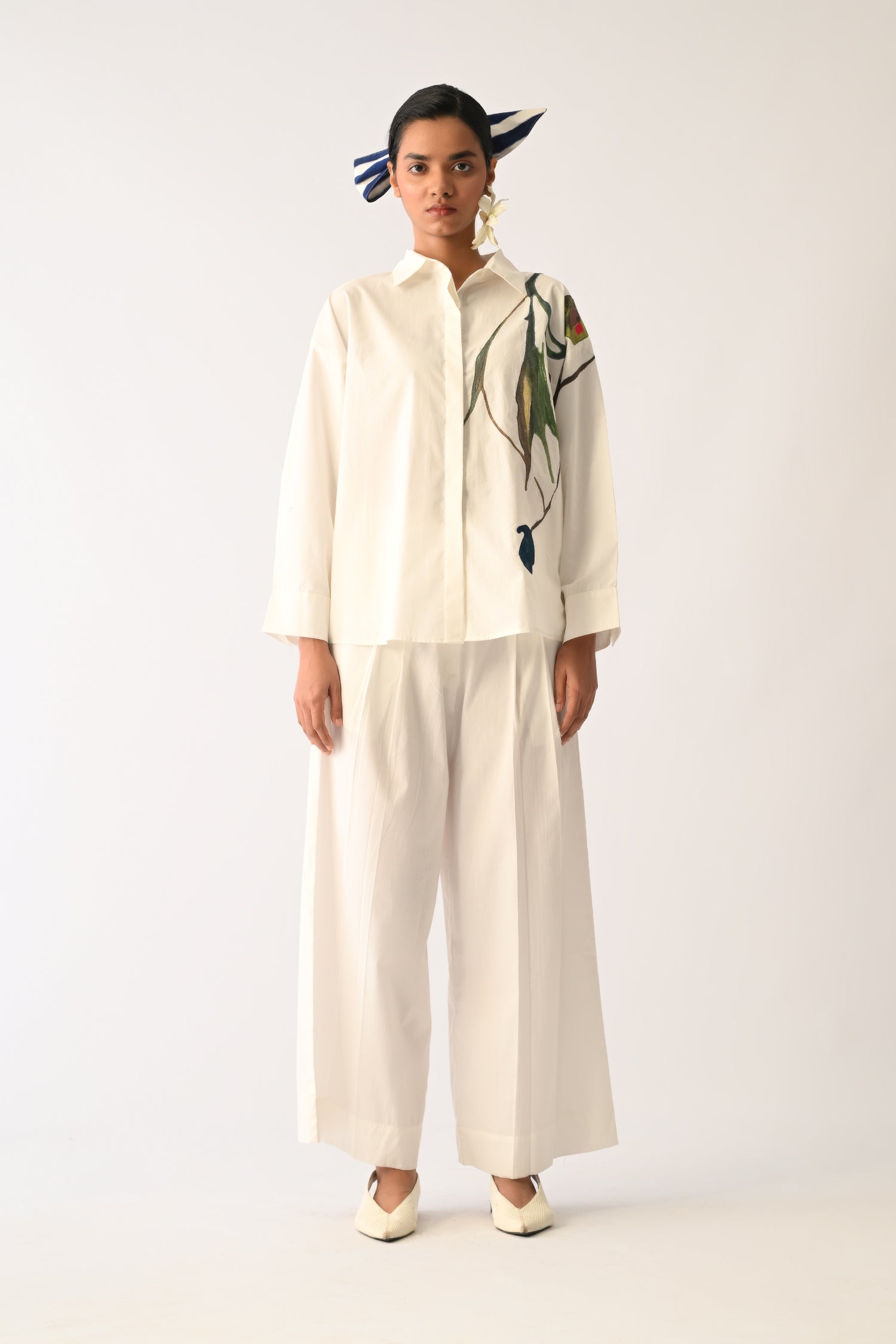 Botanica Ivory  Sky Appliqué Shirt