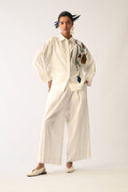 Botanica Ivory Sky Appliqué Shirt Set