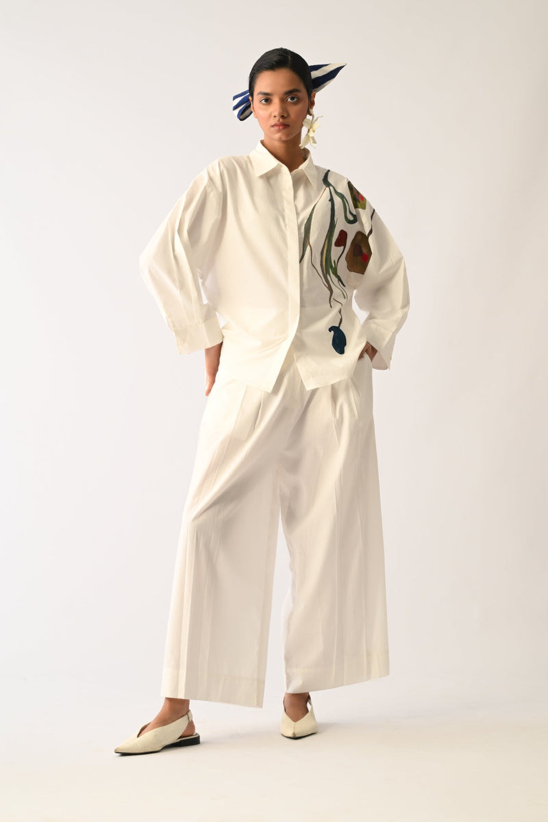 Botanica Ivory  Sky Appliqué Shirt
