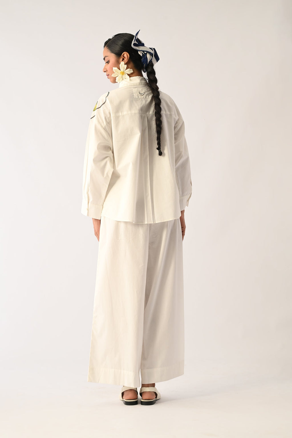 Botanica Ivory Sky Appliqué Shirt Set
