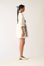 Botanica Ivory Bubble Aline Appliqué Dress