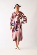 Revolt Bric Wrap Appliqué Dress