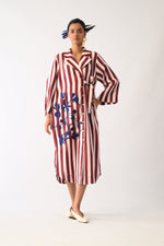 Revolt Bric Wrap Appliqué Dress