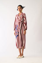 Revolt Bric Wrap Appliqué Dress