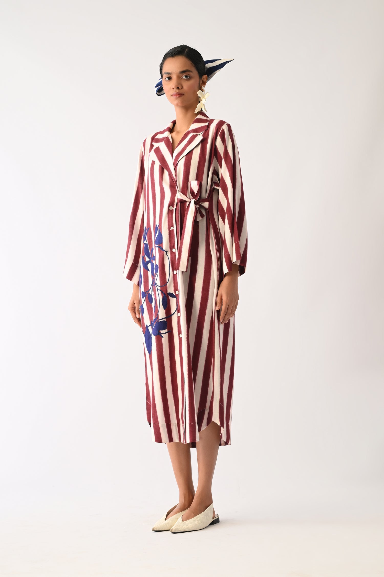 Revolt Bric Wrap Appliqué Dress