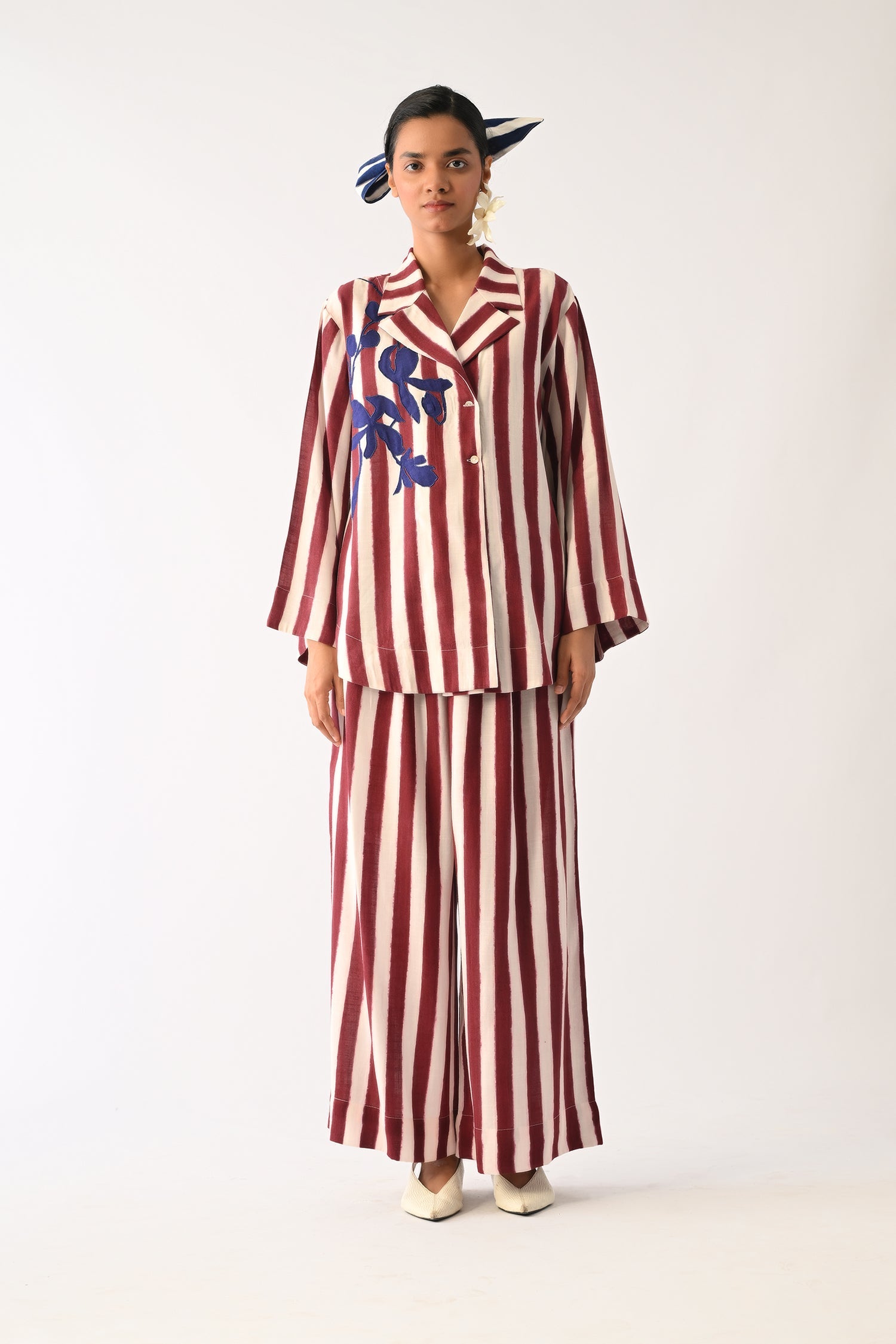 Revolt Bric Psyflora Appliqué Shirt Set