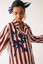 Revolt Bric Psyflora Appliqué Shirt