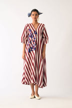 Revolt Bric Mayflower Appliqué Dress