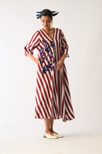 Revolt Bric Mayflower Appliqué Dress